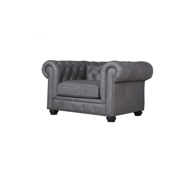The Dorchester 3-Seater Sofa – Modern Contemporary PU Leather Upholstered Couch with Wooden Frame, Comfortable Living Room Seating (Grey, Black, Brown) - My Store