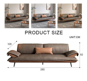 Julius S25 Two Seater Sofa – Modern Leathaire Upholstered Sofa with High-Density Foam Cushioning, Contemporary Living Room Couch, Easy Assembly, Durable Frame Design - My Store