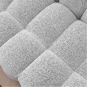 Zobah Grey Boucle Three Seater Sofa – Modern Contemporary Upholstered Couch with Soft Textured Fabric, Comfortable Seating & Sturdy Frame for Living Room - My Store