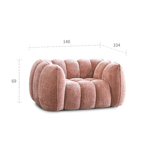 Welton Pumpkin Boucle Armchair – Contemporary Modern Accent Lounge Chair with High-Resilience Cushioning - My Store