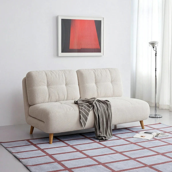 Evans Velvet Sofa Bed – Single & Two Seater Convertible Sleeper Sofa, Space Saving Folding Bed with High Density Sponge Cushion, Modern Small Sofa Bed for Living Room & Guest Room (Multiple Sizes & Colours)