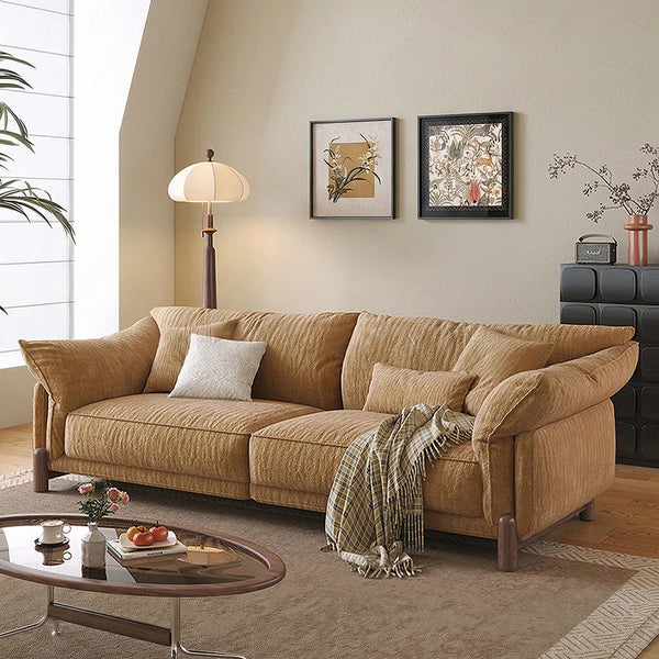 Eclat 2-Seater Sofa – Modern Linen & Chenille Upholstered Couch | Contemporary Living Room Sofa in Multiple Colours - My Store