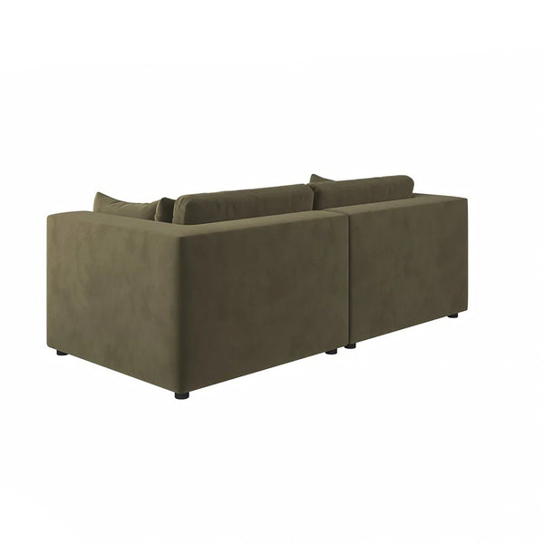 Makhmudov 2-Seater Loveseat Sofa – Luxury Velvet & Boucle Upholstered Modern Sofa, High-Density Foam Cushion, Contemporary Compact Couch for Living Room - My Store