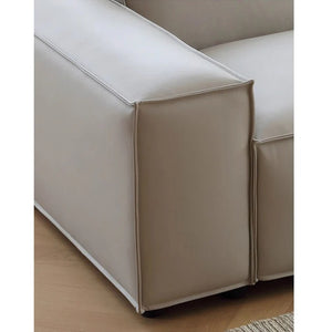 Ximenes Two Seater Sofa – Leathaire Upholstered Modern Contemporary 2-Seater Couch with High Resilience Sponge, Easy-Clean Comfortable Living Room Seating - My Store