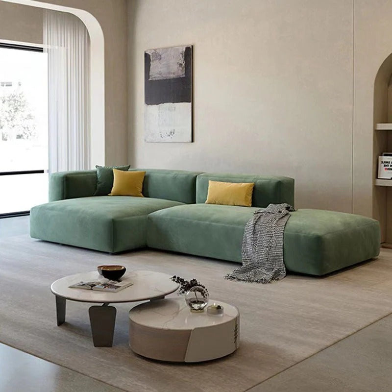 Valentina 4-Seater Corner Sofa 275 cm – Modern Velvet L-Shaped Sofa for Living Room, Spacious Contemporary Upholstered Seating - My Store