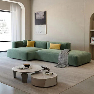 Valentina 4-Seater Corner Sofa 275 cm – Modern Velvet L-Shaped Sofa for Living Room, Spacious Contemporary Upholstered Seating - My Store