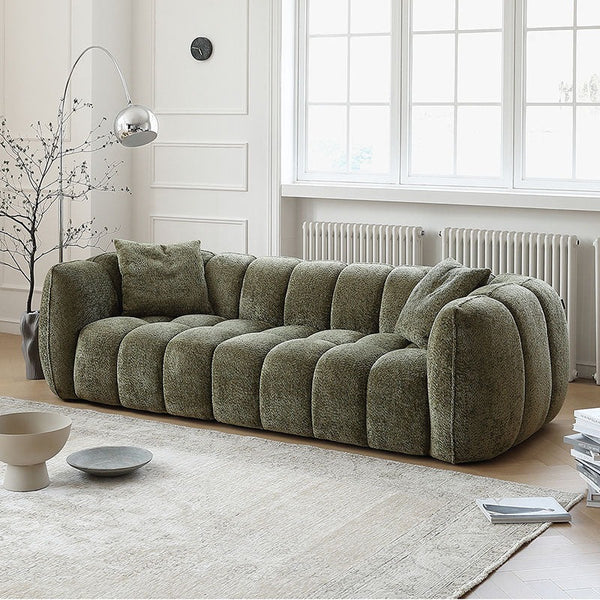 Winslow Pumpin Boucle Three Seater Sofa – Modern Upholstered Couch with High Resilience Foam, Contemporary Living Room Sofa in Soft Boucle Fabric - My Store