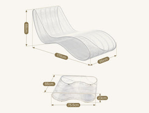 Oceana Sunbathing Bed Outdoor Lounger – Modern Sun Garden Chaise Lounge Chair with Waterproof Fabric & High-Density Sponge Cushion – Stylish Outdoor Furniture for Garden, Patio & Poolside Relaxation - My Store