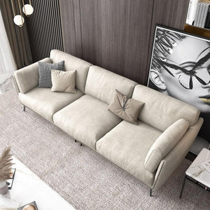 Reynold 2/3 Seater Modern Sofa – Leathaire Upholstered Contemporary Couch with High-Density Foam Cushioning, Wooden Frame Living Room Furniture (Two/Three Seater Option) - My Store