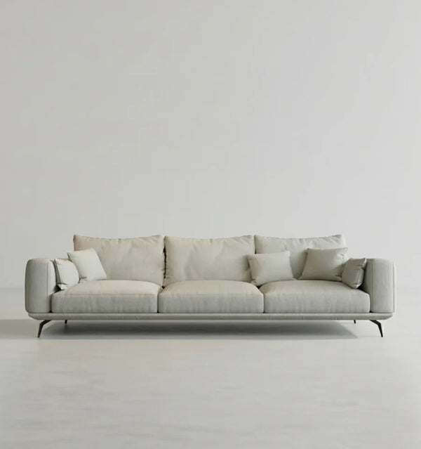 NR23 Three Seater Sofa – Modern Leathaire Upholstered Sofa Set, Contemporary Design, Comfortable Living Room Couch (Greige Colour No.15) - My Store