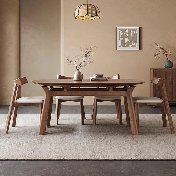 Aitken Round Folding Solid Wood Dining Table – Space Saving Extendable Round Wooden Dining Table, Modern Folding Kitchen & Dining Table – Walnut & Grey Finish