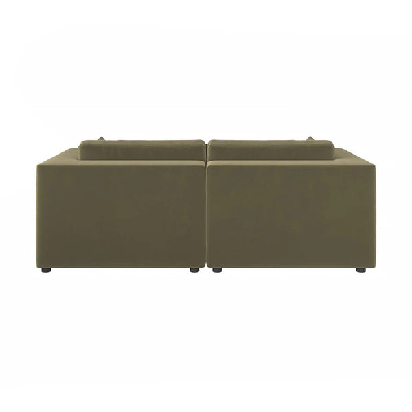 Makhmudov 2-Seater Loveseat Sofa – Luxury Velvet & Boucle Upholstered Modern Sofa, High-Density Foam Cushion, Contemporary Compact Couch for Living Room - My Store