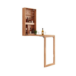Weilai J51 Wooden Bar Table with Modern Design, Compact High Dining Table for Kitchen, Breakfast Area, Home Bar and Café Use