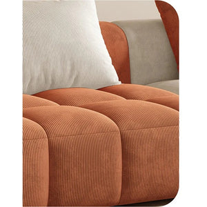 Arabella 4 Seater Corduroy Sofa – Modern Contemporary Fabric Couch with High-Density Foam Cushions, Spacious Living Room Sofa - My Store