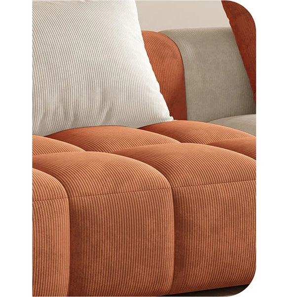 Arabella 2 Seater Corduroy Sofa – Modern Contemporary Fabric Couch with High-Density Foam Cushions, Comfortable Living Room Sofa - My Store