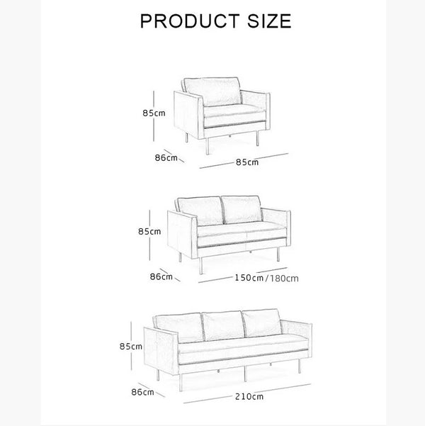 Barbican Real Leather Sofa Set – 2 Seater & 3 Seater Couch | Contemporary Cowhide Leather Living Room Sofa with High-Density Foam Cushions & Steel Frame - My Store