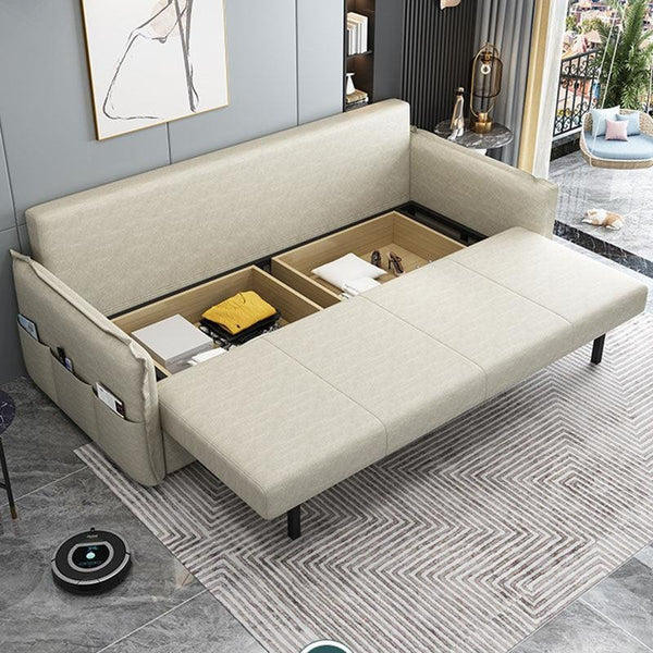 SB172 Two Seater Sofa Bed – Modern Space-Saving Convertible Sofa with Leathaire Upholstery, Comfortable Guest Sleeper, Available in Multiple Colours - My Store