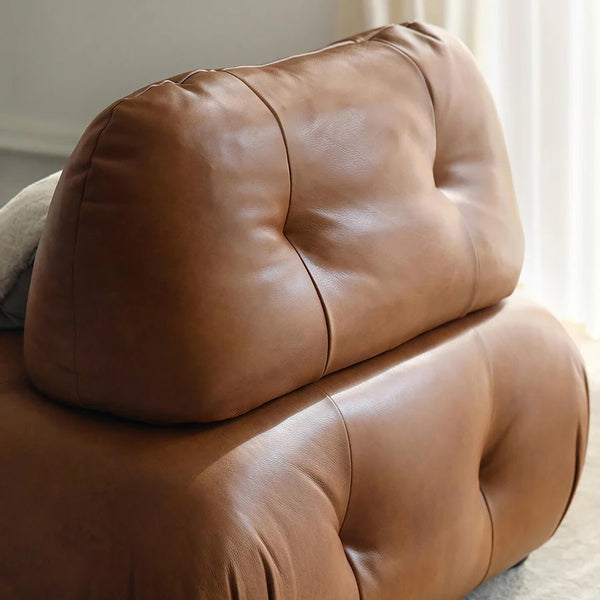 Timmons 4 Seater PU Leather Sofa – Large Modern Sectional Couch with Durable Upholstery, Spacious Contemporary Living Room Seating in Brown or Black - My Store