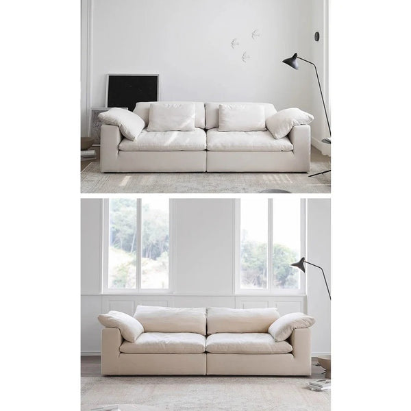 Ransom Linen Two Seater Sofa – Contemporary Modern Loveseat with High Resilience Foam Cushions & Durable Linen Upholstery for Living Room Comfort - My Store