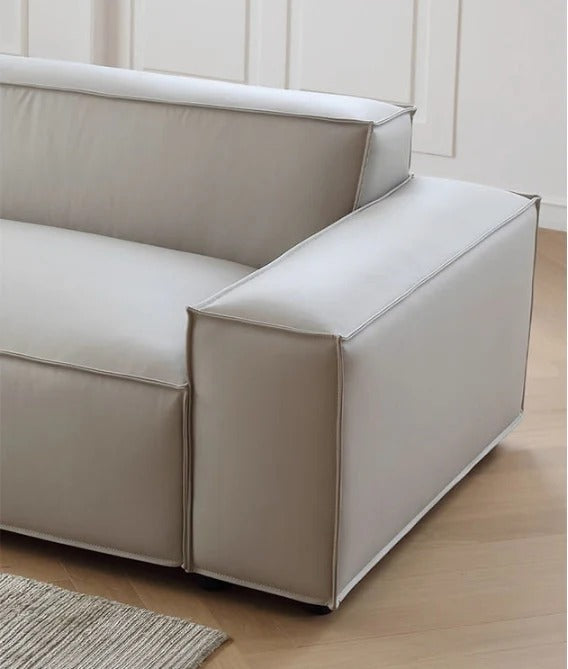 Ximenes Two Seater Sofa – Leathaire Upholstered Modern Contemporary 2-Seater Couch with High Resilience Sponge, Easy-Clean Comfortable Living Room Seating - My Store