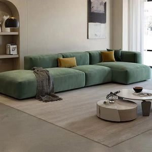 Valentina 3-Seater Corner Sofa 245 cm – Modern Velvet Upholstered L-Shaped Sofa for Living Room, Comfortable Contemporary Seating - My Store