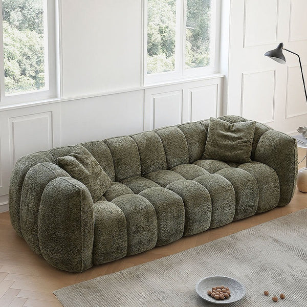 Winslow Pumpin Boucle Three Seater Sofa – Modern Upholstered Couch with High Resilience Foam, Contemporary Living Room Sofa in Soft Boucle Fabric - My Store