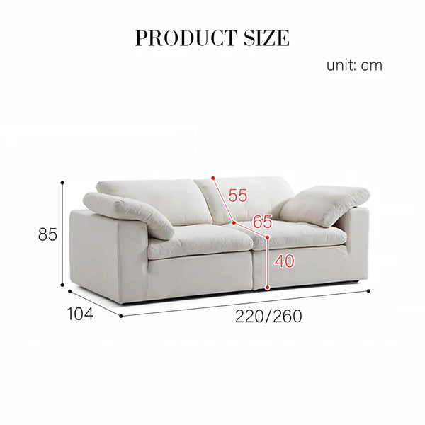 Farid Modular Sofa – Contemporary White Linen 2 Seater / 3 Seater Sectional Sofa with Modular Design, Modern Living Room Couch - My Store