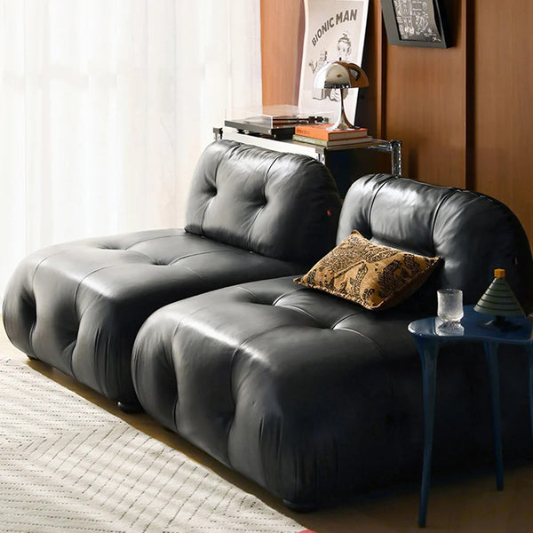 Timmons 2 Seater PU Leather Sofa – Contemporary Modern Loveseat Couch with Durable Upholstery for Living Room, Brown or Black - My Store