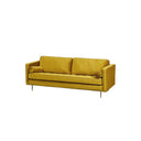 Hanoi Velvet Two Seater Sofa – Modern Contemporary 2-Seater Couch with Painted Steel Legs, Comfortable Upholstered Living Room Sofa (Grey, Blue, Green, Yellow) - My Store