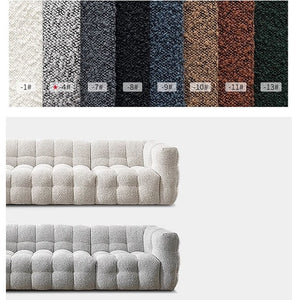 Zobah Grey Boucle Three Seater Sofa – Modern Contemporary Upholstered Couch with Soft Textured Fabric, Comfortable Seating & Sturdy Frame for Living Room - My Store