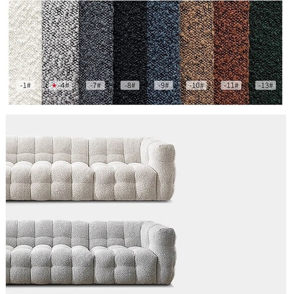 Zobah Grey Boucle Two Seater Sofa – Modern Contemporary Upholstered Loveseat with Soft Textured Fabric, Comfortable Seating for Living Room - My Store