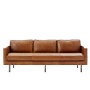 Barbican Real Leather Sofa Set – 2 Seater & 3 Seater Couch | Contemporary Cowhide Leather Living Room Sofa with High-Density Foam Cushions & Steel Frame - My Store