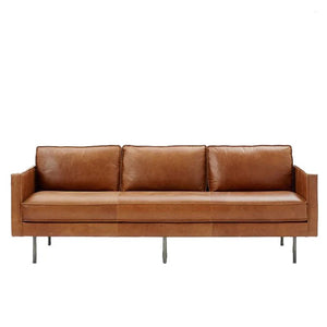 Barbican Real Leather Sofa Set – 2 Seater & 3 Seater Couch | Contemporary Cowhide Leather Living Room Sofa with High-Density Foam Cushions & Steel Frame - My Store