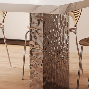 Madison White Sintered Stone Dining Table with Acrylic Base – Modern Luxury Dining Table Centrepiece