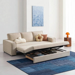 Alvarado Velvet Two Seater Sofa Bed – Foldable Convertible Sofa Bed with Steel Frame & High Density Foam, Modern Sofa Bed for Living Room or Guest Room, Multiple Sizes & Colours