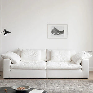 Ransom Linen Two Seater Sofa – Contemporary Modern Loveseat with High Resilience Foam Cushions & Durable Linen Upholstery for Living Room Comfort - My Store