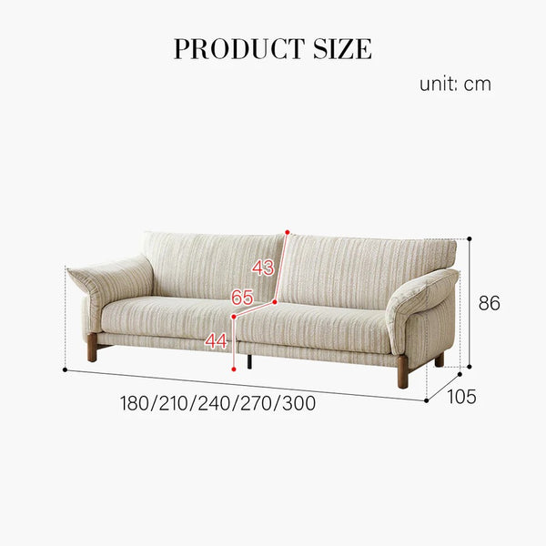 Eclat 2-Seater Sofa – Modern Linen & Chenille Upholstered Couch | Contemporary Living Room Sofa in Multiple Colours - My Store