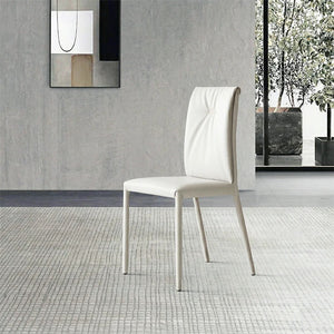 Mira Modern Dining Table – White Sintered Stone Top with Luxury Gold Metal Base, Contemporary Designer Dining Table