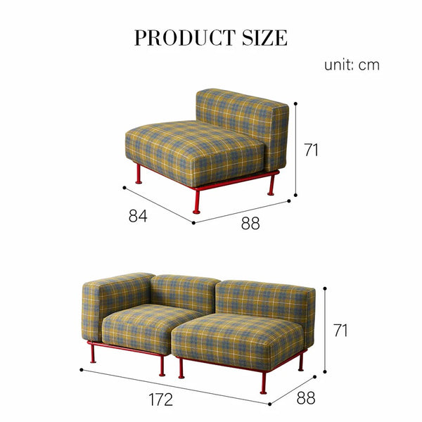 Velez 3 Seater Linen Sofa – Contemporary Modular Living Room Sofa with Stainless Steel Frame, Modern Upholstered Couch - My Store