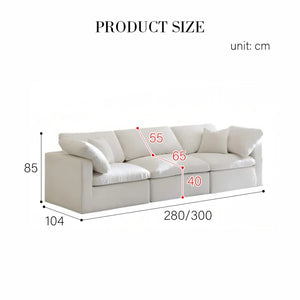 Farid Modular Sofa – Contemporary White Linen 2 Seater / 3 Seater Sectional Sofa with Modular Design, Modern Living Room Couch - My Store