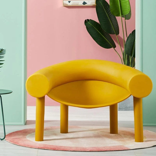 Wremical Contemporary Polyethylene Armchair – Modern Yellow Accent Chair, Durable Plastic Lounge Chair for Living Room, Patio & Office – Fully Assembled - My Store