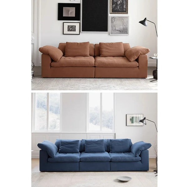 Ransom Linen Two Seater Sofa – Contemporary Modern Loveseat with High Resilience Foam Cushions & Durable Linen Upholstery for Living Room Comfort - My Store