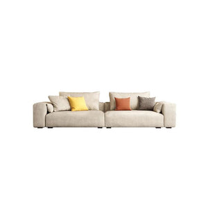 R87 Calvin Three Seater Sofa – Modern Leathaire Upholstered Couch with High-Density Sponge Cushions, Contemporary Living Room Sofa - My Store