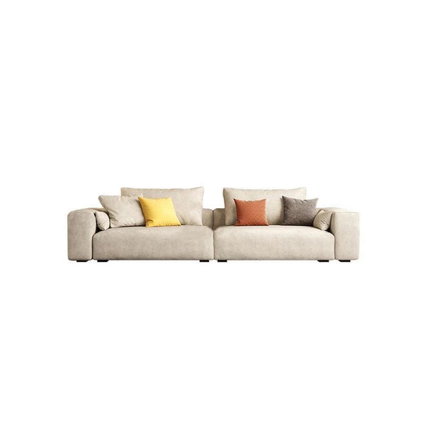 R87 Calvin Three Seater Sofa – Modern Leathaire Upholstered Couch with High-Density Sponge Cushions, Contemporary Living Room Sofa - My Store