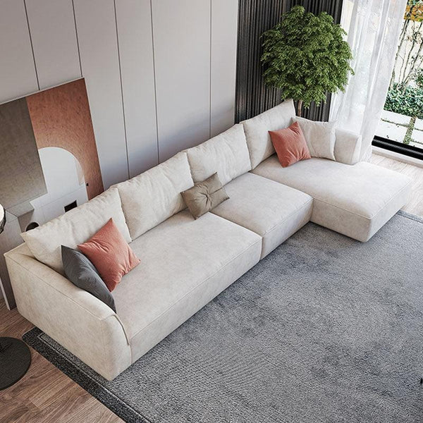 R77 Dexter 2 Seater Corner Sofa – Modern Leathaire Upholstered Compact L-Shape Sofa, Contemporary Comfortable Living Room Couch, No Assembly Required - My Store