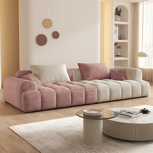 Arabella 3 Seater Corduroy Sofa – Modern Contemporary Fabric Couch with High-Density Foam Cushions, Comfortable Living Room Sofa - My Store