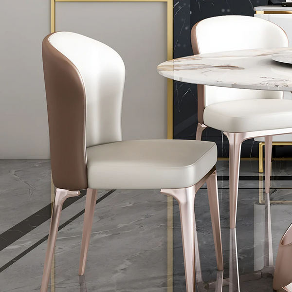 Luxury round dining table with matching chairs