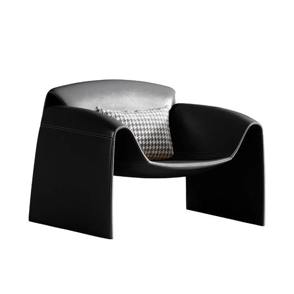U Shape Microfiber Leather Armchair – Contemporary Modern Accent Chair with Soft Cushioned Seating, No Assembly Required, Available in Grey, Black, White, Brown & Blue - My Store