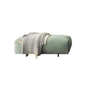 Goswell Green Linen Two Seater Corner Sofa with Painted Steel Frame – Modern Contemporary Living Room Sofa with Wooden Legs Assembly Required - My Store