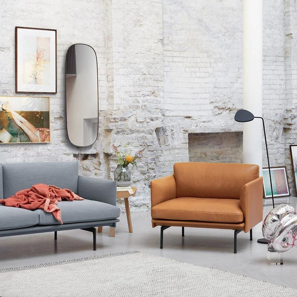 H81 Hamilton Italian Genuine Leather Sofa – Contemporary 2 Seater Living Room Sofa with Oil Wax Real Leather Upholstery and Painted Steel Legs - My Store
